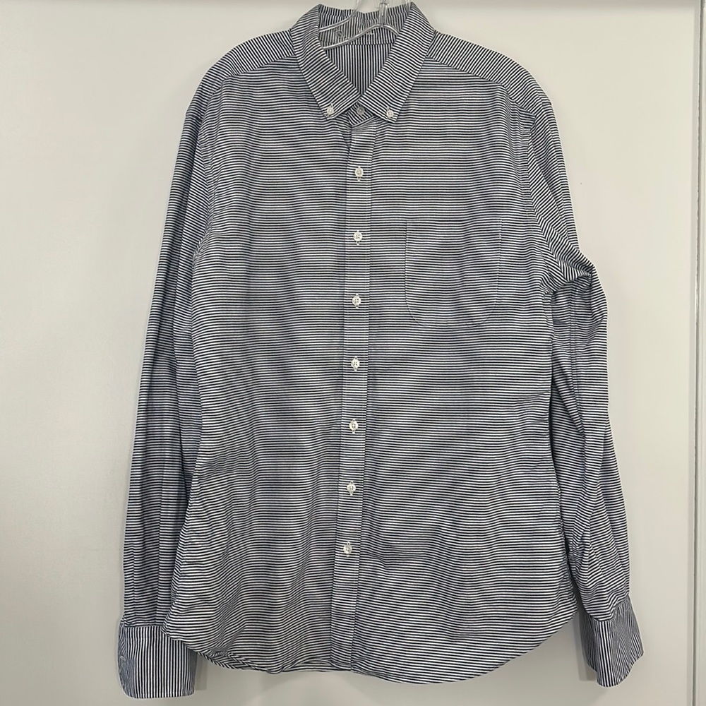 J. Hilburn Men’s Oxford Casual Stripe Shirt